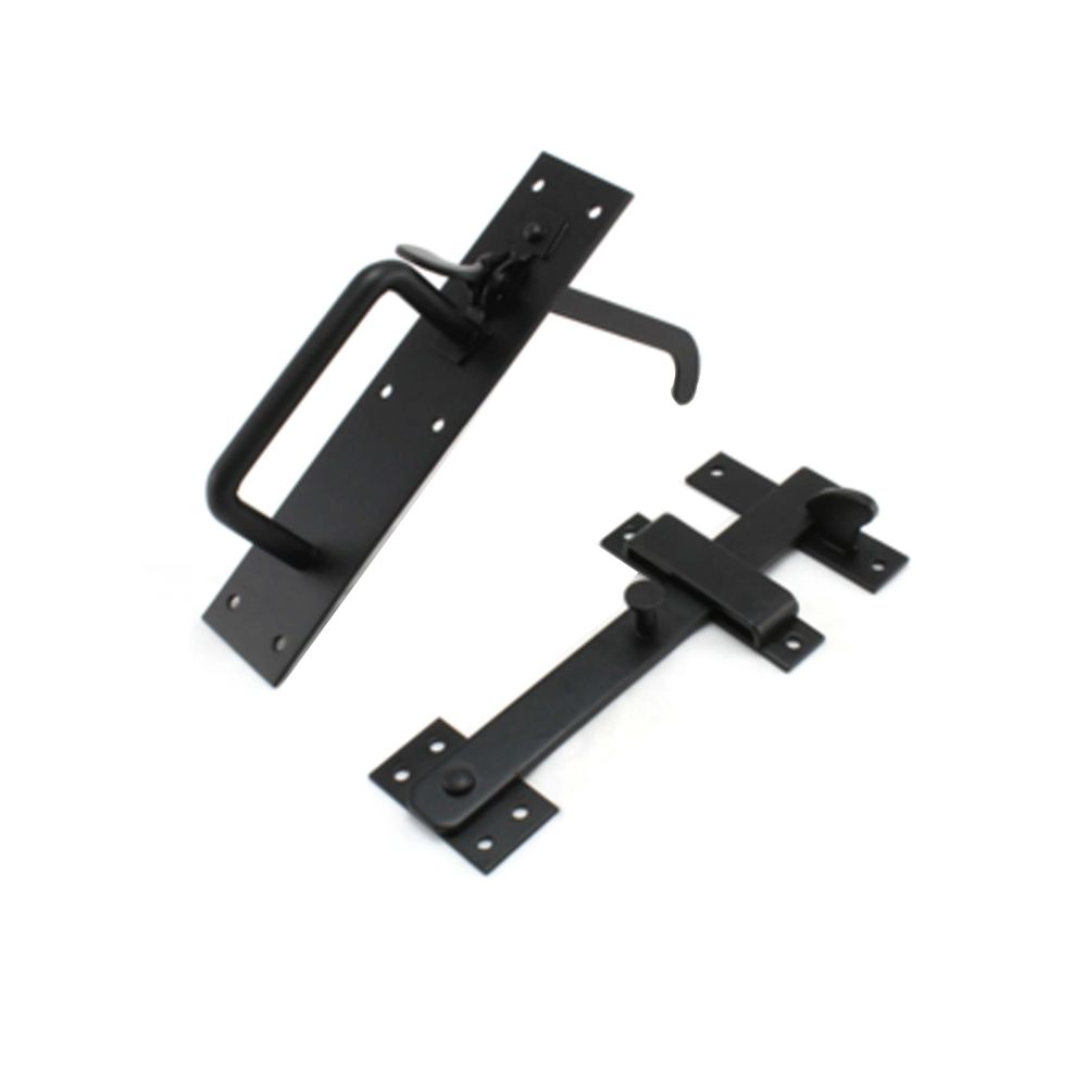 This is an image of Spira Brass - Iron Suffolk Latch Black available to order from T.H Wiggans Architectural Ironmongery in Kendal, quick delivery and discounted prices.
