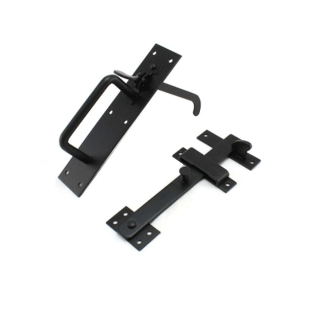 This is an image of Spira Brass - Iron Suffolk Latch Black available to order from T.H Wiggans Architectural Ironmongery in Kendal, quick delivery and discounted prices.