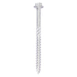 This is an image showing TIMCO Heavy Duty Timber Screws - Hex - Exterior - Silver - 8.0 x 80 - 10 Pieces Bag available from T.H Wiggans Ironmongery in Kendal, quick delivery at discounted prices.