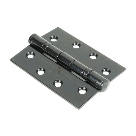 This is an image showing From The Anvil - Black 4" Ball Bearing Butt Hinge (Pair) ss available from T.H Wiggans Architectural Ironmongery in Kendal, quick delivery and discounted prices