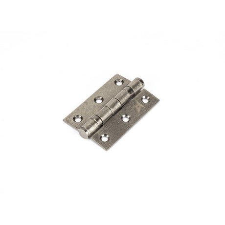 This is an image showing From The Anvil - Pewter 3" Ball Bearing Butt Hinge (Pair) ss available from T.H Wiggans Architectural Ironmongery in Kendal, quick delivery and discounted prices