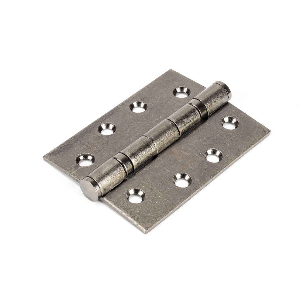 This is an image showing From The Anvil - Pewter 4" Ball Bearing Butt Hinge (Pair) ss available from T.H Wiggans Architectural Ironmongery in Kendal, quick delivery and discounted prices