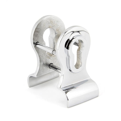This is an image of From The Anvil - Polished Chrome 50mm Euro Door Pull (Back to Back fixings) available to order from T.H Wiggans Architectural Ironmongery in Kendal, quick delivery and discounted prices.