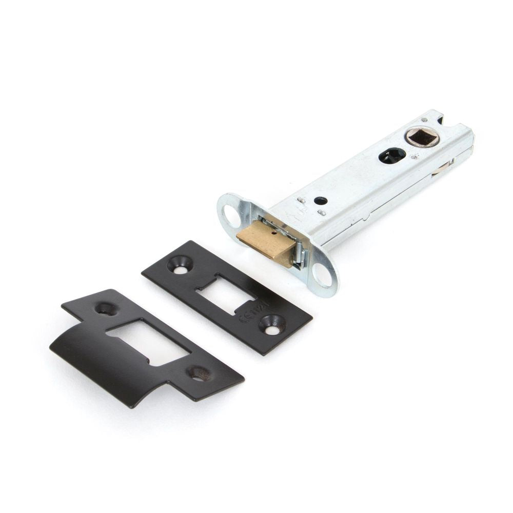 This is an image showing From The Anvil - Black 4" Heavy Duty Latch available from T.H Wiggans Architectural Ironmongery in Kendal, quick delivery and discounted prices