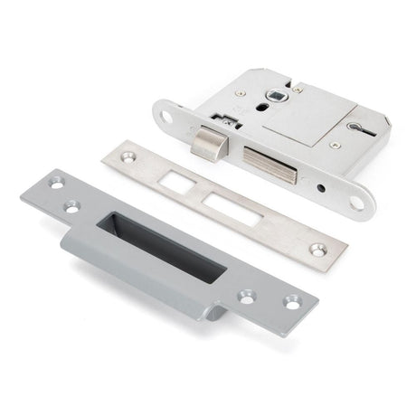 This is an image showing From The Anvil - SS 3" 5 Lever BS Sashlock available from T.H Wiggans Architectural Ironmongery in Kendal, quick delivery and discounted prices