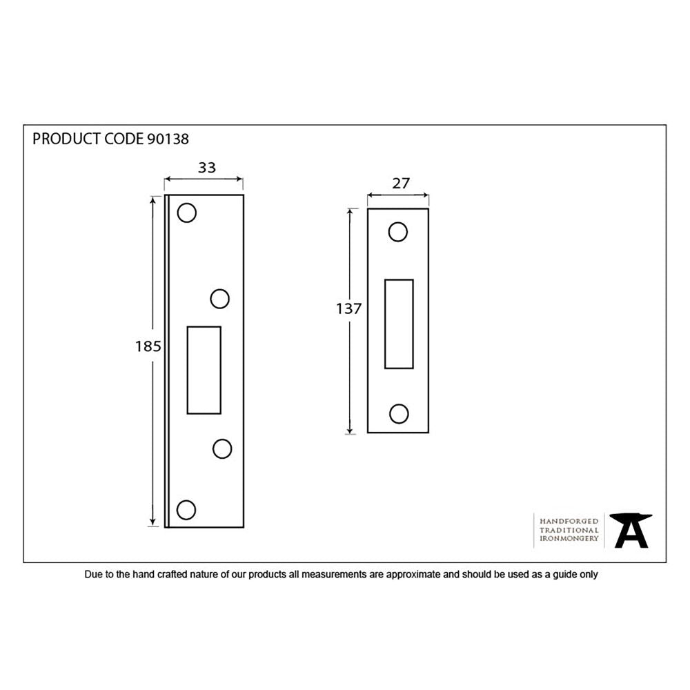 This is an image showing From The Anvil - SS 1/2" Rebate Kit for Deadlock available from T.H Wiggans Architectural Ironmongery in Kendal, quick delivery and discounted prices
