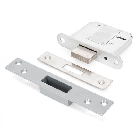 This is an image showing From The Anvil - SS 3" 5 Lever BS Deadlock available from T.H Wiggans Architectural Ironmongery in Kendal, quick delivery and discounted prices