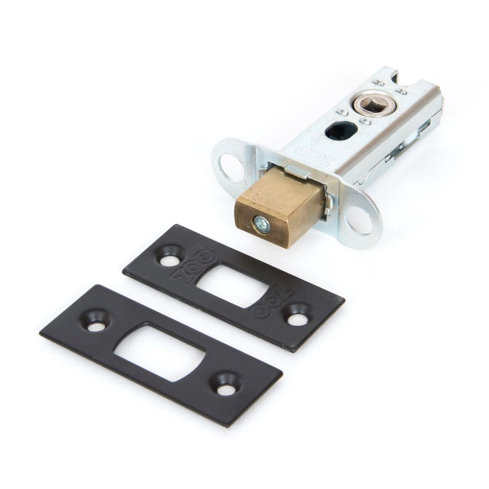 This is an image showing From The Anvil - Black 2.5" Heavy Duty Tubular Deadbolt available from T.H Wiggans Architectural Ironmongery in Kendal, quick delivery and discounted prices