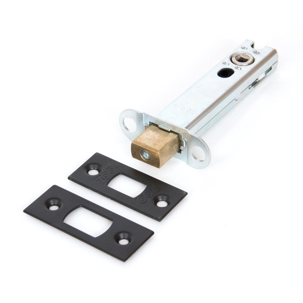 This is an image showing From The Anvil - Black 4" Heavy Duty Tubular Deadbolt available from T.H Wiggans Architectural Ironmongery in Kendal, quick delivery and discounted prices