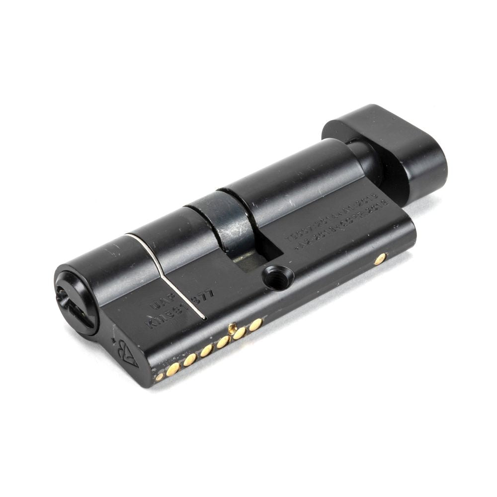 This is an image showing From The Anvil - Black 35/35 6pin Euro Cylinder/Thumbturn KA available from T.H Wiggans Architectural Ironmongery in Kendal, quick delivery and discounted prices