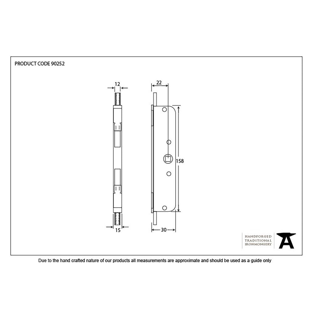 This is an image showing From The Anvil - Excal - Claw Gearbox 22mm Backset available from T.H Wiggans Architectural Ironmongery in Kendal, quick delivery and discounted prices