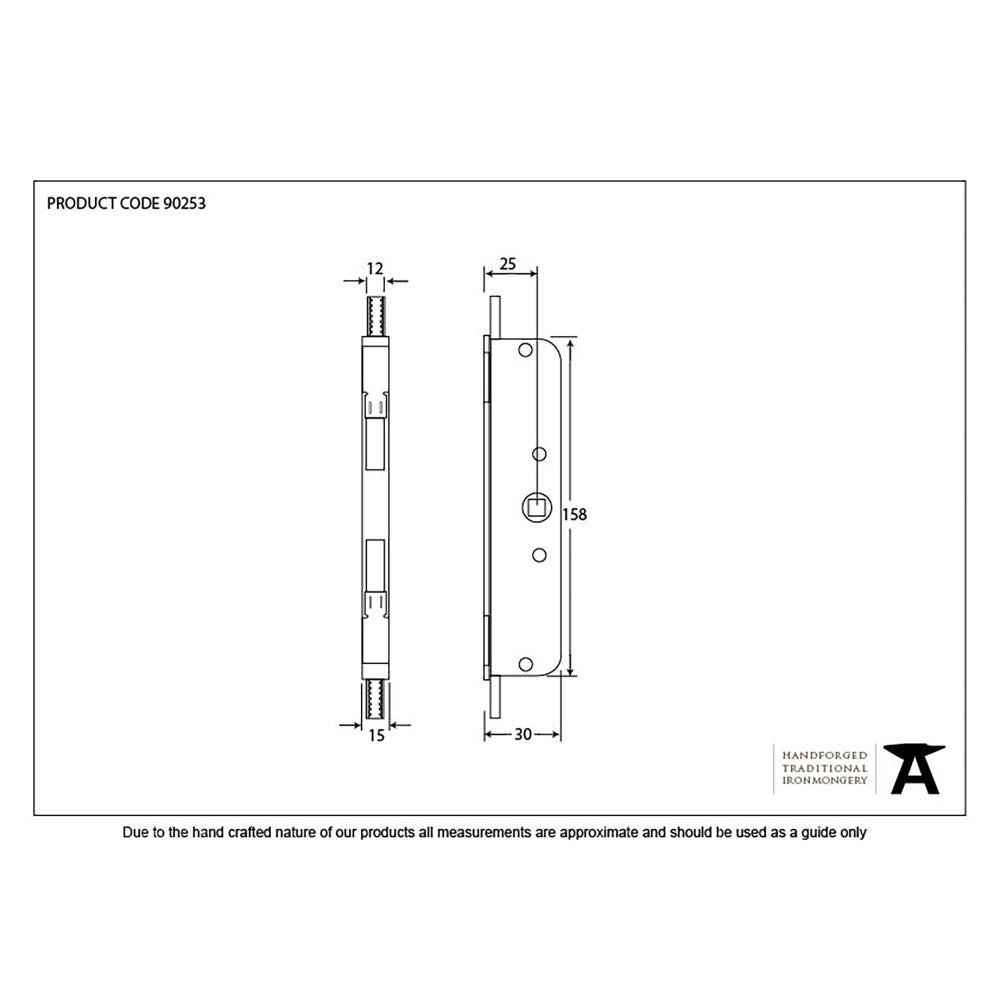 This is an image showing From The Anvil - Excal - Claw Gearbox 25mm Backset available from T.H Wiggans Architectural Ironmongery in Kendal, quick delivery and discounted prices