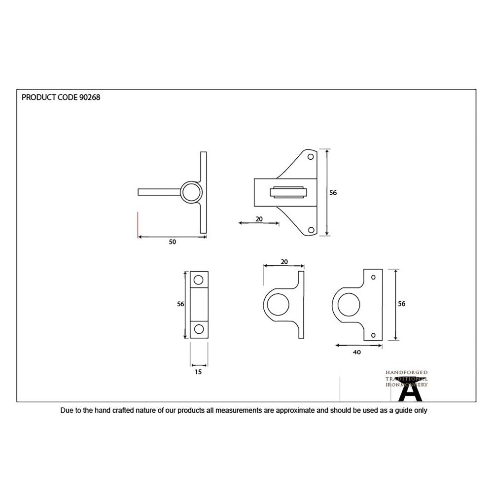 This is an image showing From The Anvil - Polished Chrome Fanlight Catch + Two Keeps available from T.H Wiggans Architectural Ironmongery in Kendal, quick delivery and discounted prices