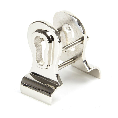 This is an image of From The Anvil - Polished Nickel 50mm Euro Door Pull (Back to Back fixings) available to order from T.H Wiggans Architectural Ironmongery in Kendal, quick delivery and discounted prices.