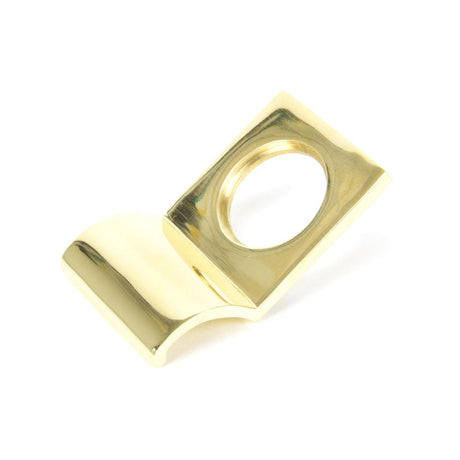 This is an image of From The Anvil - Polished Brass Rim Cylinder Pull available to order from T.H Wiggans Architectural Ironmongery in Kendal, quick delivery and discounted prices.