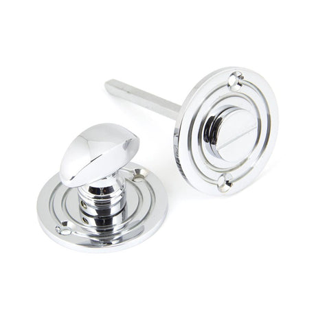 This is an image of From The Anvil - Polished Chrome Round Bathroom Thumbturn available to order from T.H Wiggans Architectural Ironmongery in Kendal, quick delivery and discounted prices.