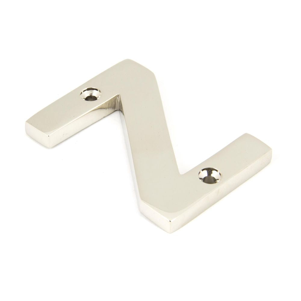 This is an image of From The Anvil - Polished Nickel Letter Z available to order from T.H Wiggans Architectural Ironmongery in Kendal, quick delivery and discounted prices.