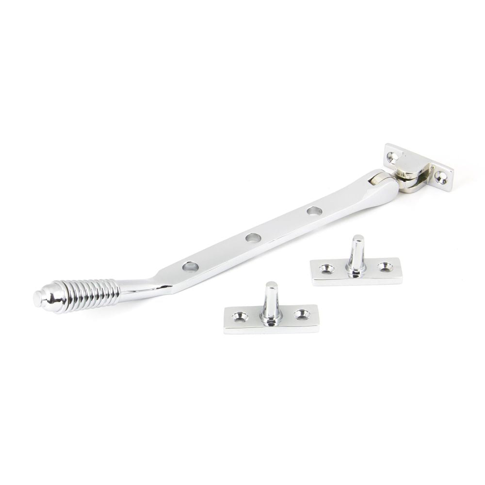 This is an image showing From The Anvil - Polished Chrome 8" Reeded Stay available from T.H Wiggans Architectural Ironmongery in Kendal, quick delivery and discounted prices