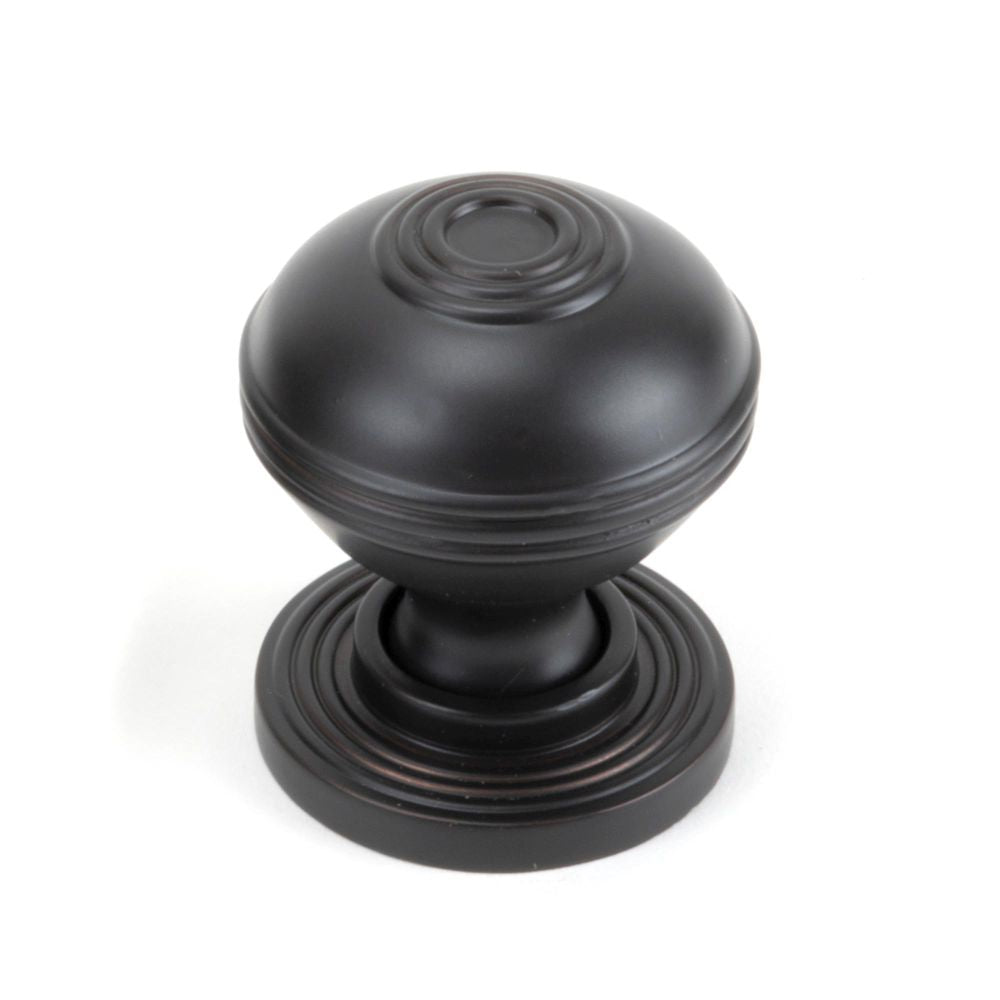 This is an image showing From The Anvil - Aged Bronze Prestbury Cabinet Knob 32mm available from T.H Wiggans Architectural Ironmongery in Kendal, quick delivery and discounted prices