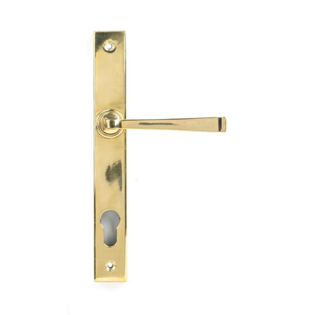 This is an image of From The Anvil - Aged Brass Avon Slimline Lever Espag. Lock Set available to order from T.H Wiggans Architectural Ironmongery in Kendal, quick delivery and discounted prices.