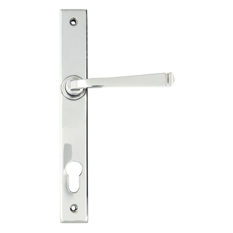This is an image of From The Anvil - Polished Chrome Avon Slimline Lever Espag. Lock Set available to order from T.H Wiggans Architectural Ironmongery in Kendal, quick delivery and discounted prices.