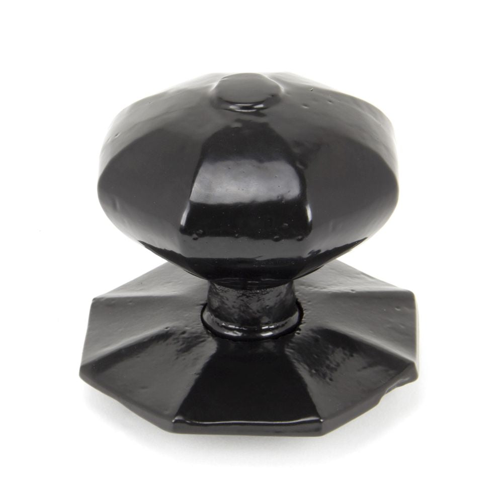 This is an image of From The Anvil - Black Octagonal Centre Door Knob - Internal available to order from T.H Wiggans Architectural Ironmongery in Kendal, quick delivery and discounted prices.