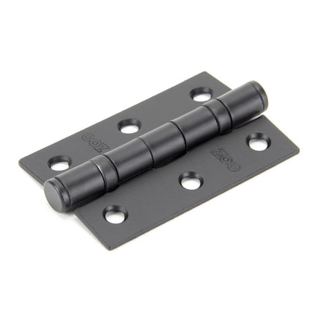 This is an image showing From The Anvil - Black 3" Ball Bearing Butt Hinge (pair) available from T.H Wiggans Architectural Ironmongery in Kendal, quick delivery and discounted prices