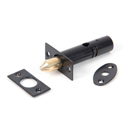 This is an image showing From The Anvil - Black Security Door Bolt available from T.H Wiggans Architectural Ironmongery in Kendal, quick delivery and discounted prices