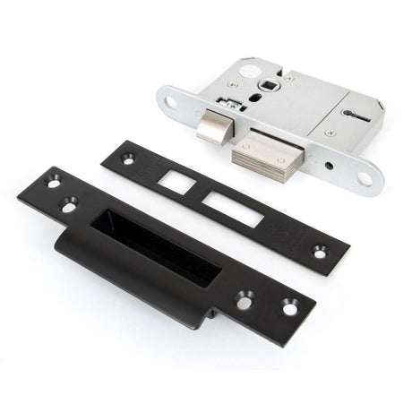 This is an image showing From The Anvil - Black 2?" 5 Lever BS Sash Lock available from T.H Wiggans Architectural Ironmongery in Kendal, quick delivery and discounted prices