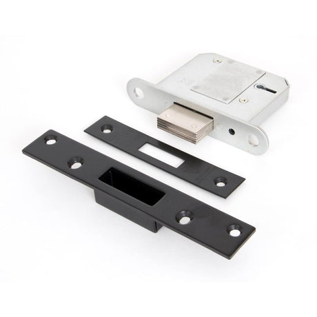This is an image showing From The Anvil - Black 3" BS 5 Lever Deadlock available from T.H Wiggans Architectural Ironmongery in Kendal, quick delivery and discounted prices