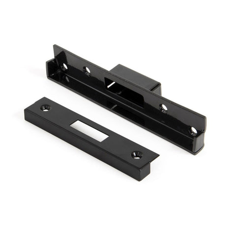 This is an image showing From The Anvil - Black 1/2" Rebate Kit for Deadlock available from T.H Wiggans Architectural Ironmongery in Kendal, quick delivery and discounted prices