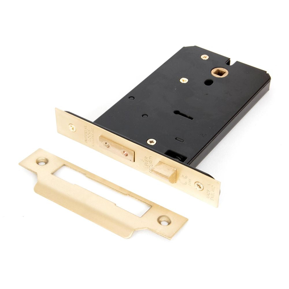 This is an image showing From The Anvil - Polished Brass 6" Horizontal 5 Lever Sash Lock available from T.H Wiggans Architectural Ironmongery in Kendal, quick delivery and discounted prices