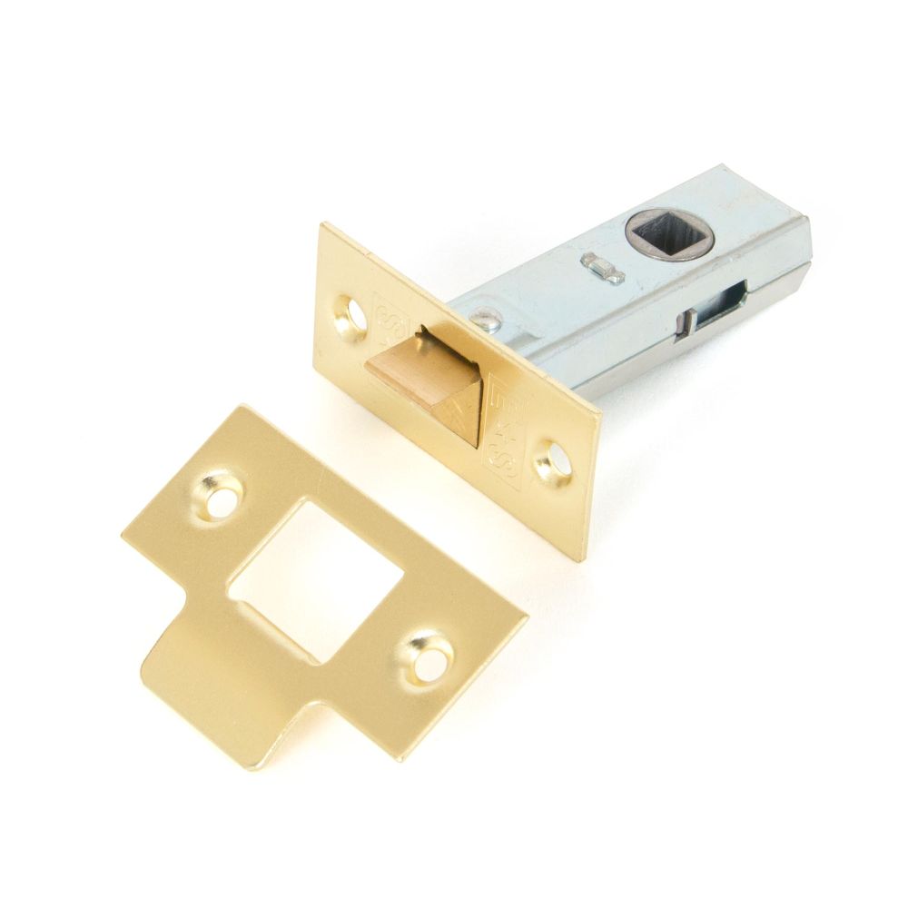 This is an image showing From The Anvil - Electro Brassed 2?" Tubular Mortice Latch available from T.H Wiggans Architectural Ironmongery in Kendal, quick delivery and discounted prices