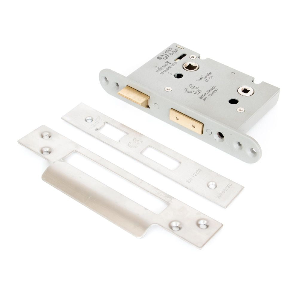 This is an image showing From The Anvil - SSS 3" Heavy Duty Bathroom Mortice Lock available from T.H Wiggans Architectural Ironmongery in Kendal, quick delivery and discounted prices
