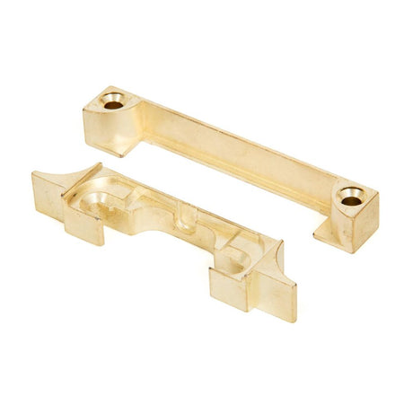 This is an image showing From The Anvil - Electro Brass 1/2" Rebate Kit for Latch and Deadbolt available from T.H Wiggans Architectural Ironmongery in Kendal, quick delivery and discounted prices