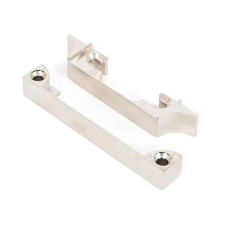 This is an image showing From The Anvil - Nickel 1/2" Rebate Kit Latch and Deadbolt available from T.H Wiggans Architectural Ironmongery in Kendal, quick delivery and discounted prices
