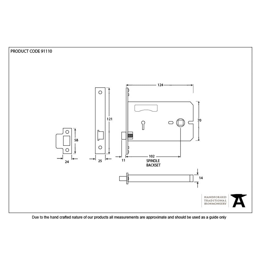 This is an image showing From The Anvil - SS 5" Horizontal Latch available from T.H Wiggans Architectural Ironmongery in Kendal, quick delivery and discounted prices