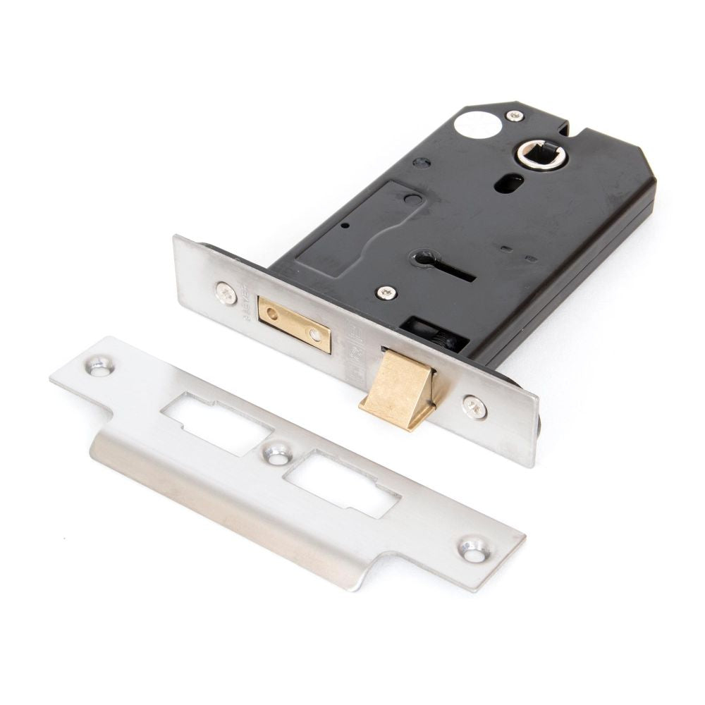 This is an image showing From The Anvil - SS 5" Horizontal 3 Lever Sash Lock available from T.H Wiggans Architectural Ironmongery in Kendal, quick delivery and discounted prices