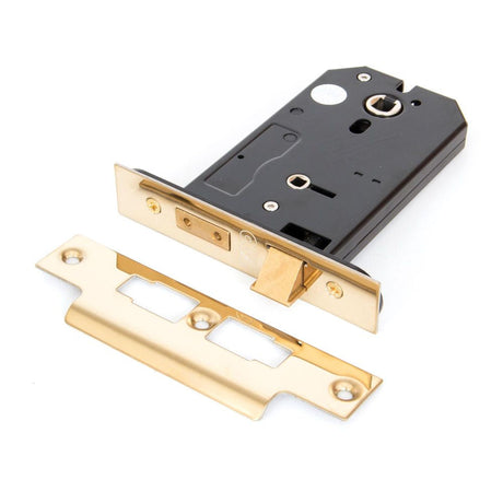 This is an image showing From The Anvil - PVD 5" Horizontal Bathroom Lock available from T.H Wiggans Architectural Ironmongery in Kendal, quick delivery and discounted prices