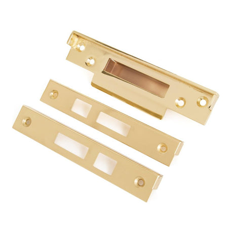 This is an image showing From The Anvil - Electro Brassed ?" Rebate Kit for Sash Lock available from T.H Wiggans Architectural Ironmongery in Kendal, quick delivery and discounted prices