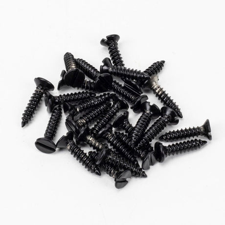This is an image showing From The Anvil - Black 8x?" Countersunk Raised Head Screws (25) available from T.H Wiggans Architectural Ironmongery in Kendal, quick delivery and discounted prices