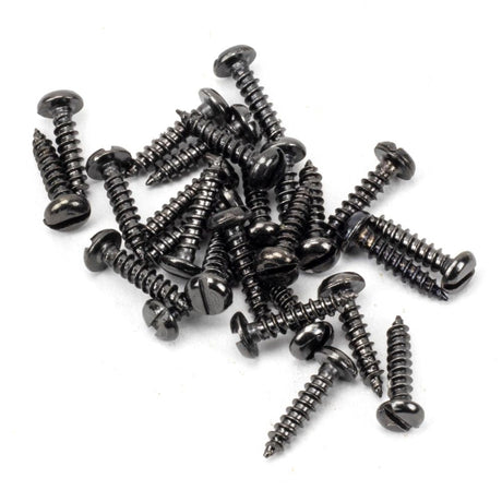 This is an image showing From The Anvil - Dark Stainless Steel 4x?" Round Head Screws (25) available from T.H Wiggans Architectural Ironmongery in Kendal, quick delivery and discounted prices