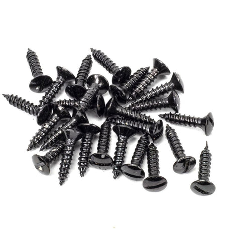 This is an image showing From The Anvil - Dark Stainless Steel 8x?" Countersunk Raised Head Screw (25) available from T.H Wiggans Architectural Ironmongery in Kendal, quick delivery and discounted prices