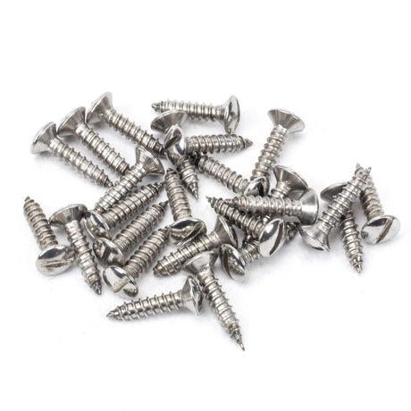 This is an image showing From The Anvil - Stainless Steel 8x?" Countersunk Raised Head Screws (25) available from T.H Wiggans Architectural Ironmongery in Kendal, quick delivery and discounted prices