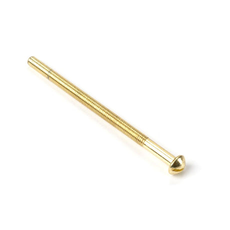 This is an image showing From The Anvil - Polished Brass M5 x 90mm Male Bolt (1) available from T.H Wiggans Architectural Ironmongery in Kendal, quick delivery and discounted prices