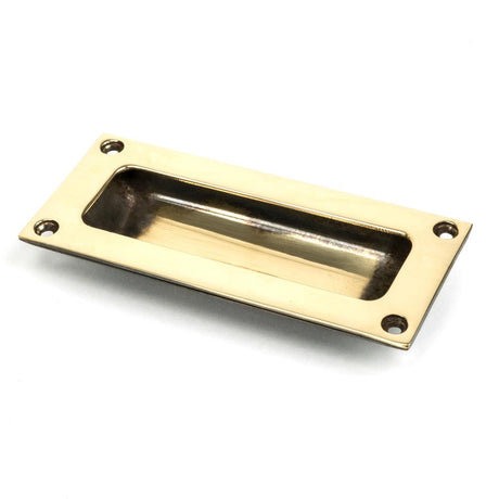 This is an image of From The Anvil - Aged Brass Flush Handle available to order from T.H Wiggans Architectural Ironmongery in Kendal, quick delivery and discounted prices.