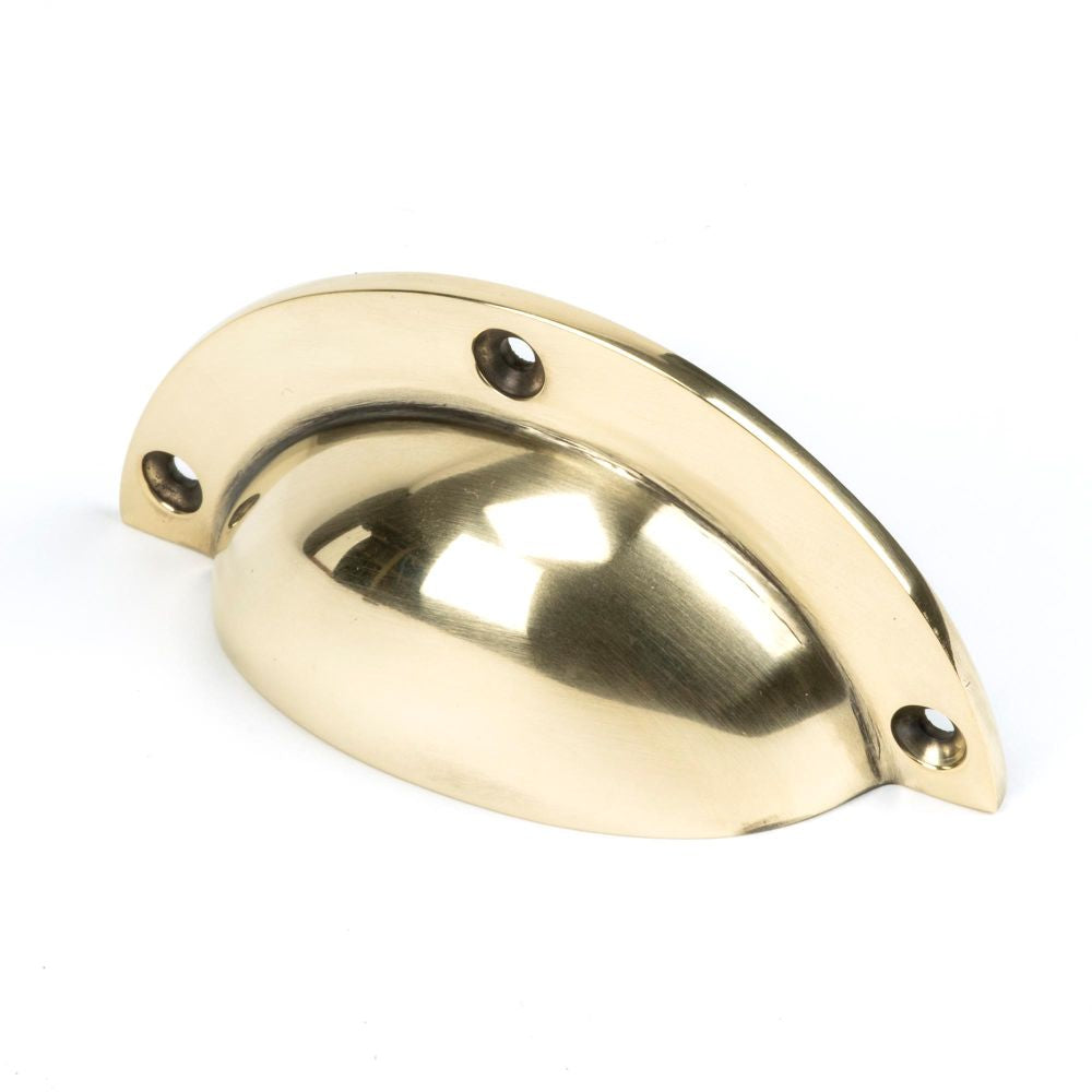 This is an image showing From The Anvil - Aged Brass 4" Plain Drawer Pull available from T.H Wiggans Architectural Ironmongery in Kendal, quick delivery and discounted prices