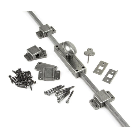 This is an image showing From The Anvil - Pewter Cremone Bolt available from T.H Wiggans Architectural Ironmongery in Kendal, quick delivery and discounted prices
