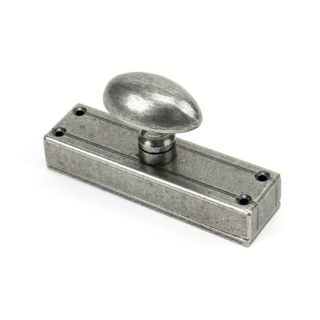 This is an image showing From The Anvil - Pewter knob for Cremone Bolt available from T.H Wiggans Architectural Ironmongery in Kendal, quick delivery and discounted prices