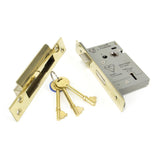 This is an image showing From The Anvil - PVD 3" BS Heavy Duty BS Sash Lock KA available from T.H Wiggans Architectural Ironmongery in Kendal, quick delivery and discounted prices